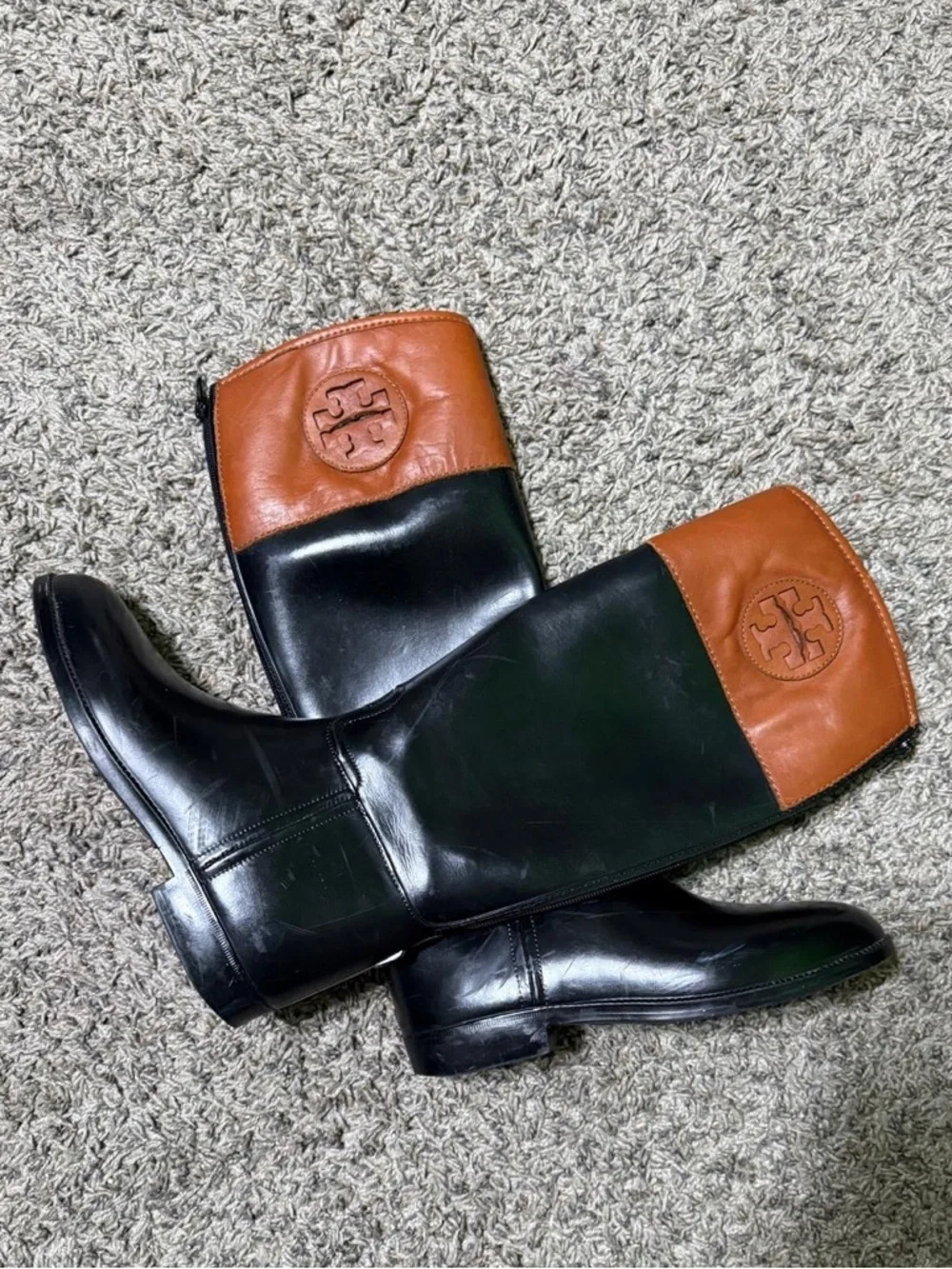 Tory Burch Diana Knee High Equestrian Riding or Rain Tall Boots (EOC) - Size 9